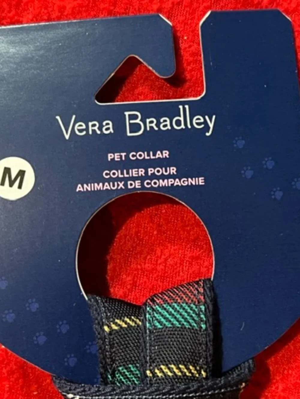Vera Bradley Pet Collar – Tartan Plaid – Size Medium – NEW WITH TAGS